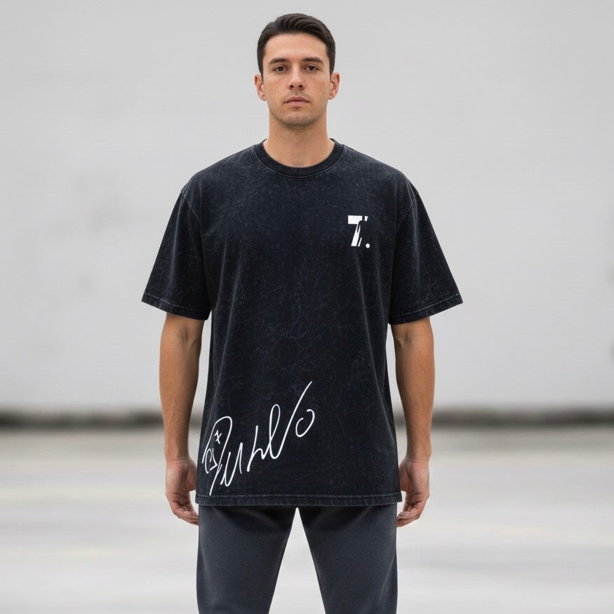 Wear the legend : RONALDO illustrated  back printed unisex oversized tshirt