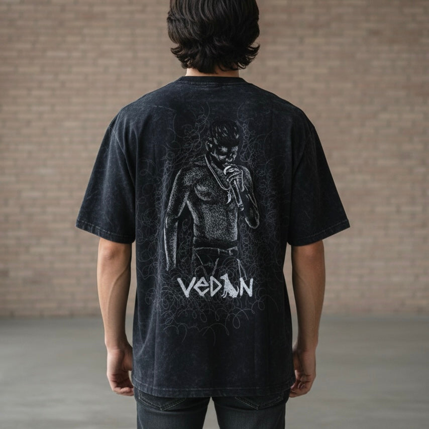 VEDAN - printed unisex relaxed fit tshirt