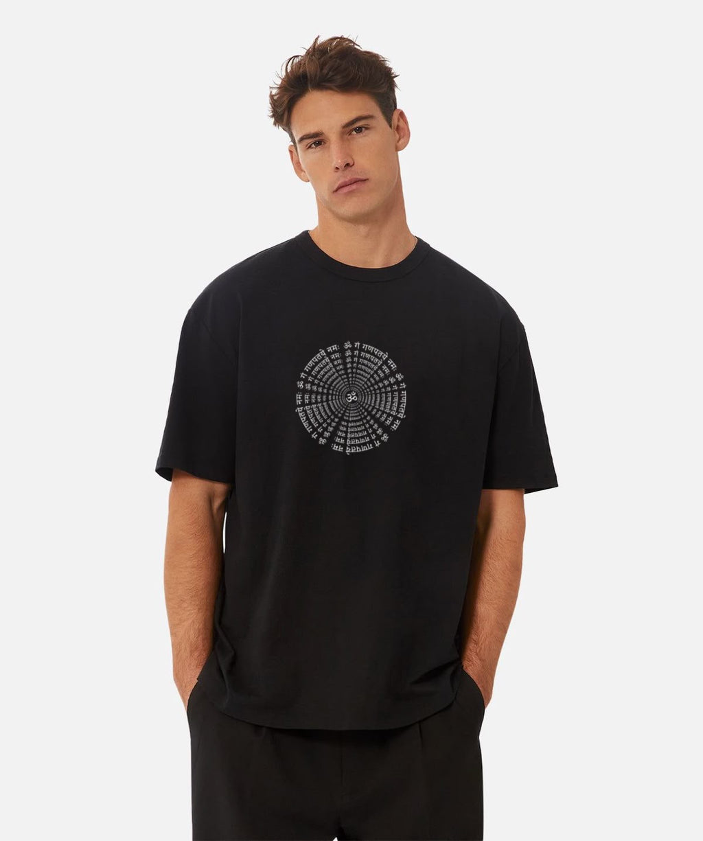 GANAPATHY : illustrated print oversized unisex tshirt | premium french terry cotton