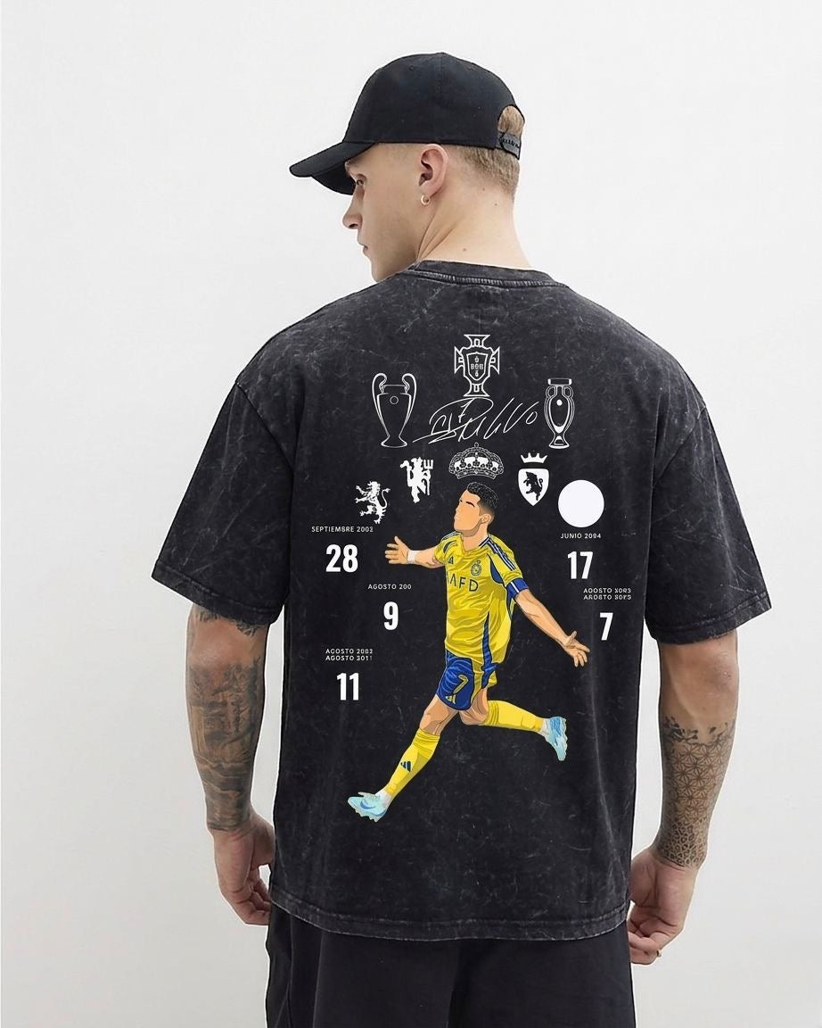 Wear the legend : RONALDO back printed unisex oversized tshirt