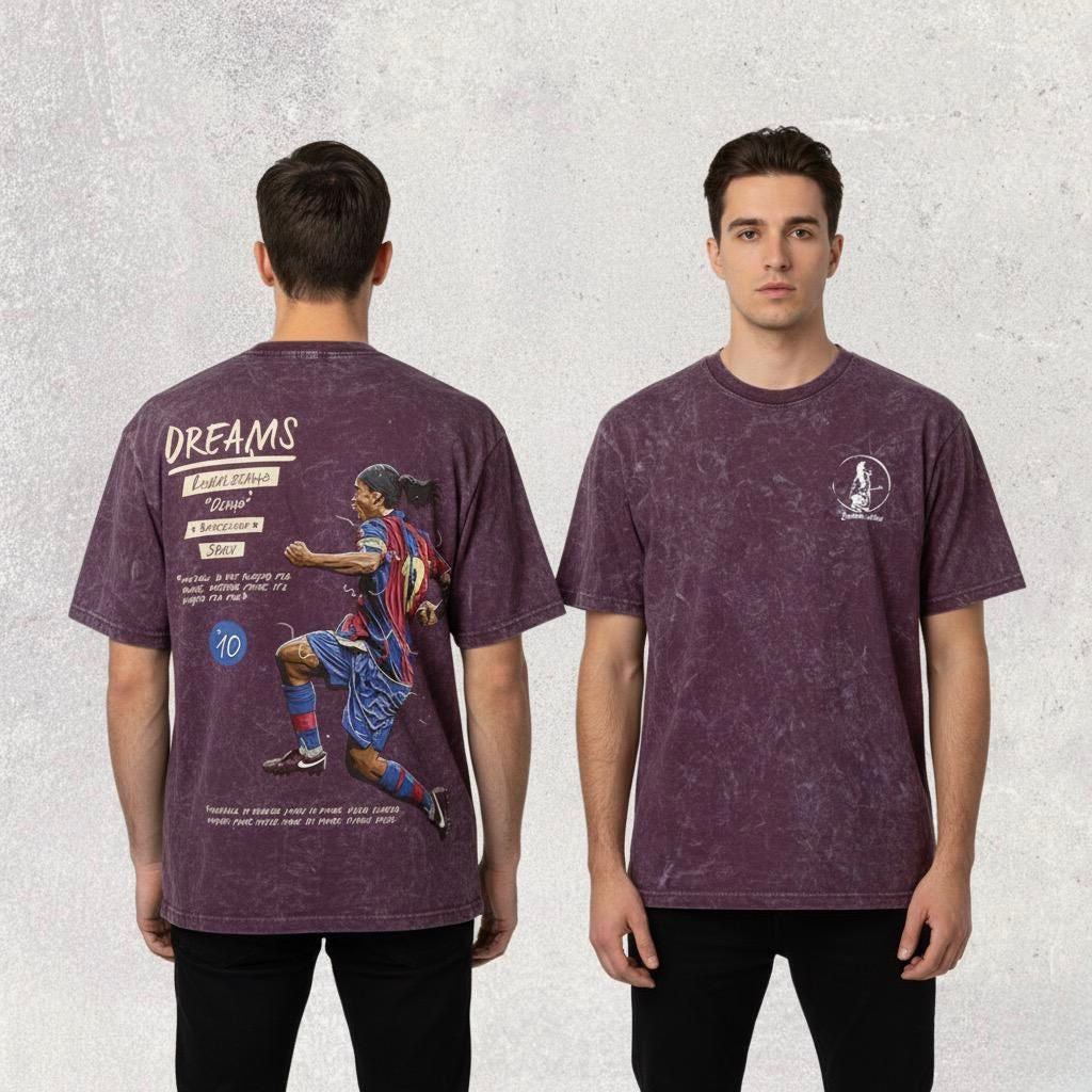 Wear the Legend:  Ronaldinho printed  Five-Sleeve T-Shirt ( oversized fit )