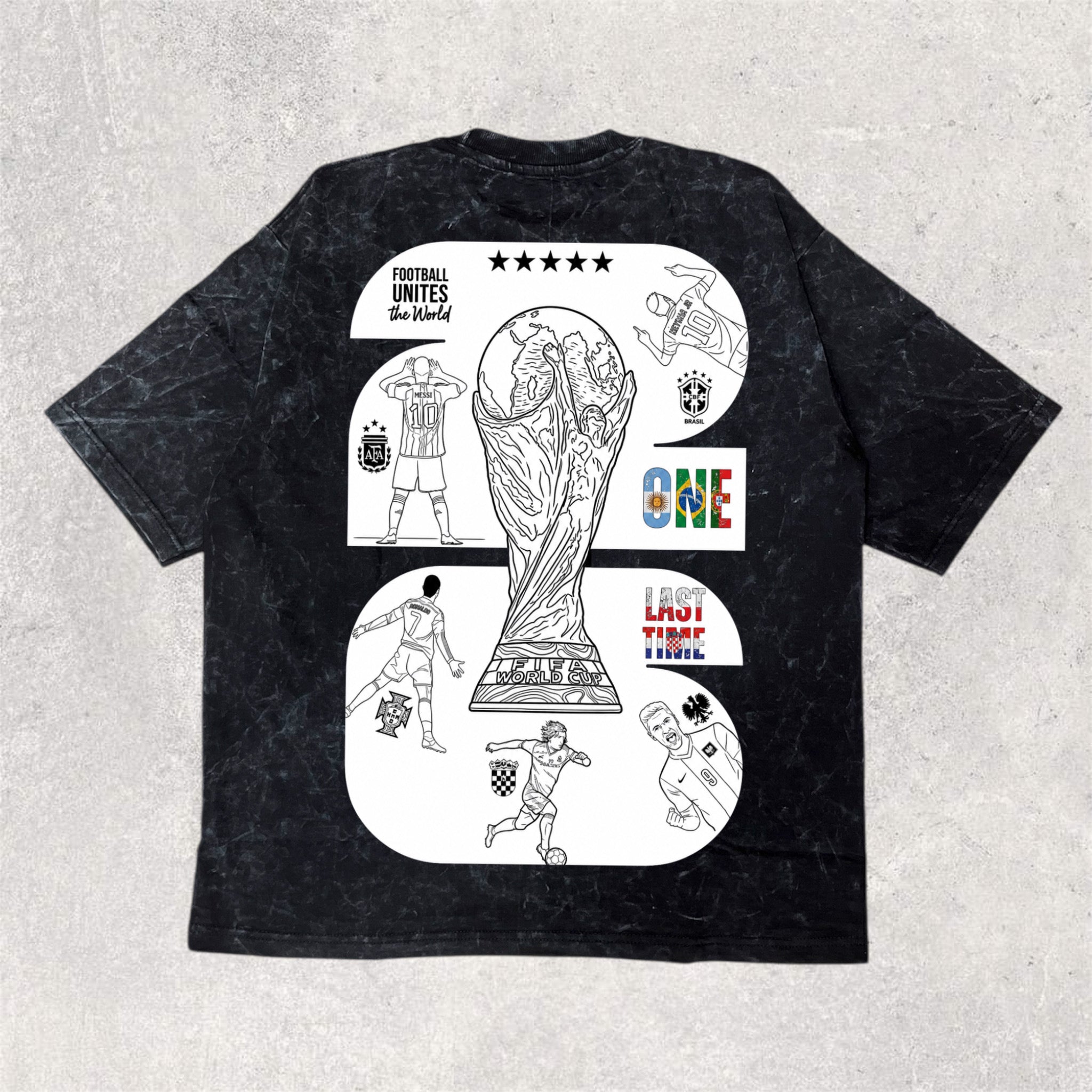 Wear the Legend : ONE LAST TIME | world cup printed oversized unisex tshirt