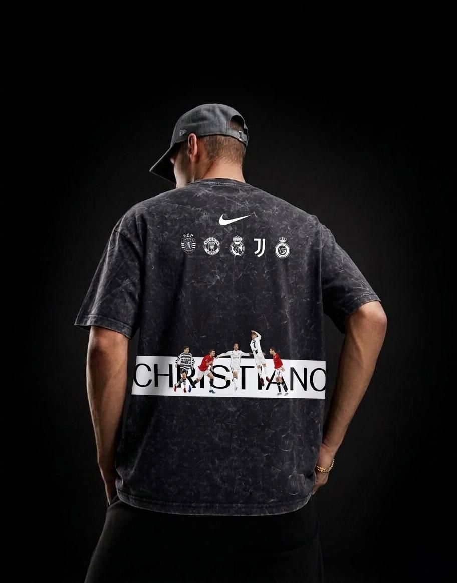 Wear the legend : RONALDO back printed unisex oversized tshirt