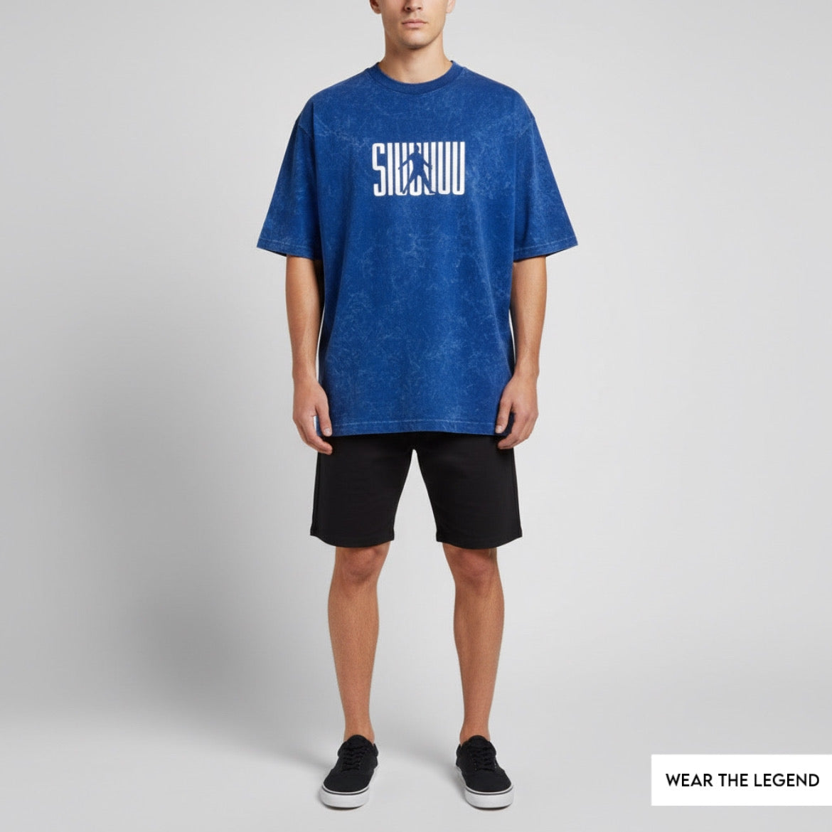 Wear the legend : RONALDO illustrated back printed oversized tshirt