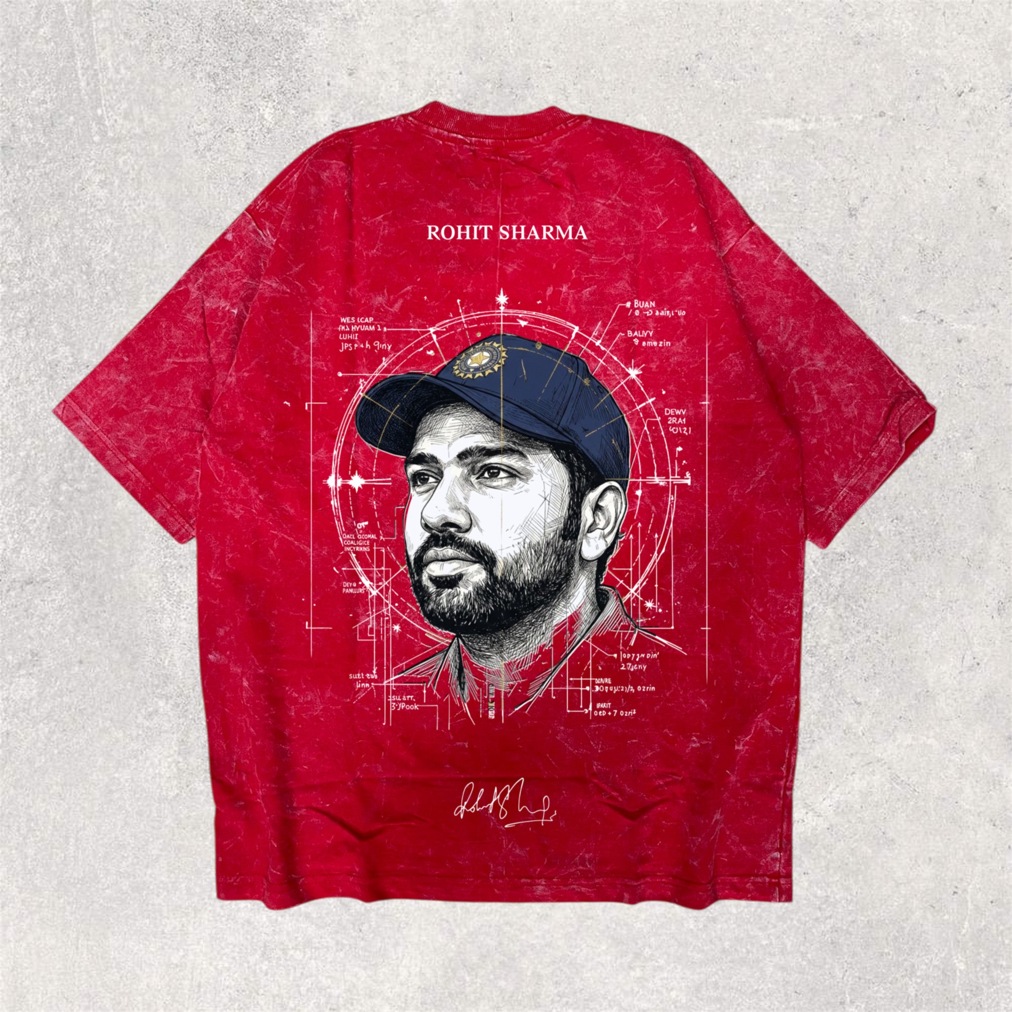 ROHIT SHARMA - printed unisex oversized tshirt