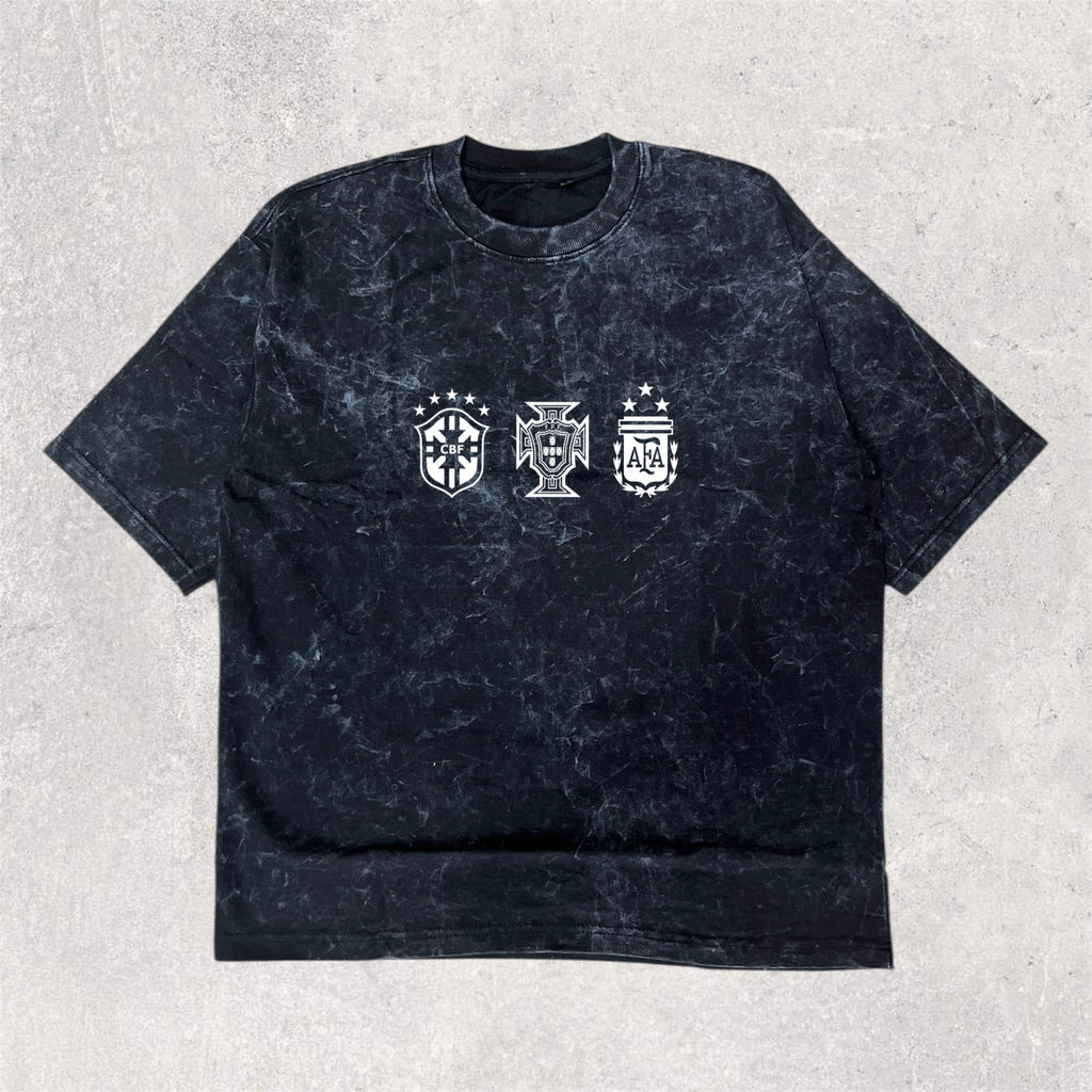 Wear the legend : THREE ICONS printed oversized unisex tshirt