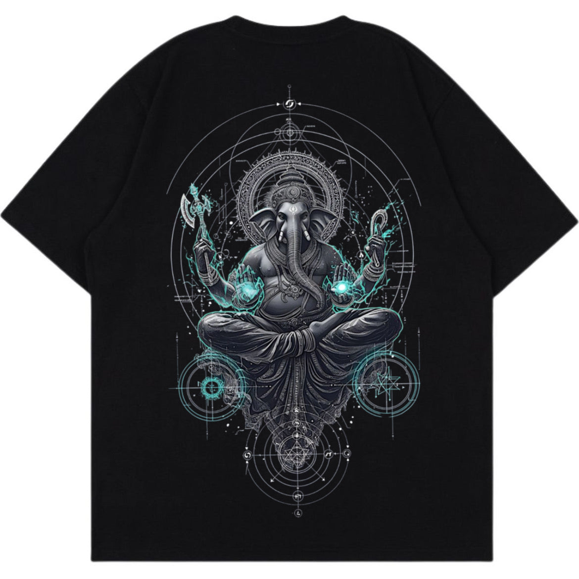 GANAPATHY : illustrated print oversized unisex tshirt | premium french terry cotton