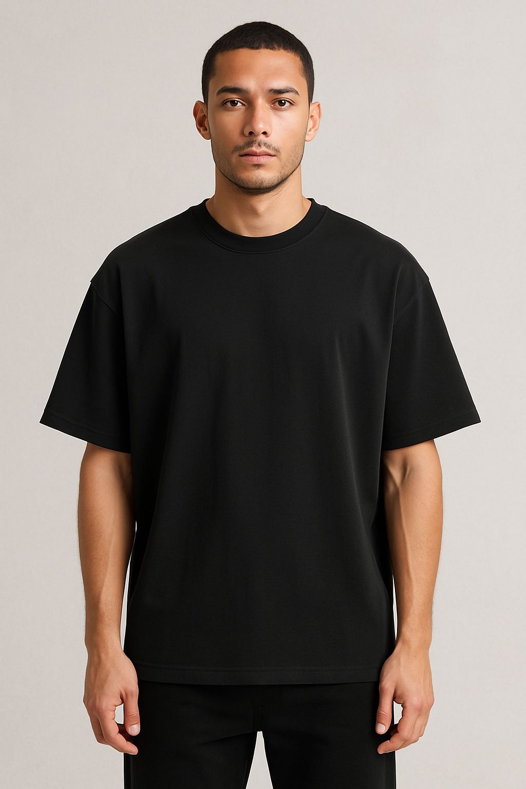 BLACK SOLID COLOR | OVERSIZED UNISEX TSHIRT