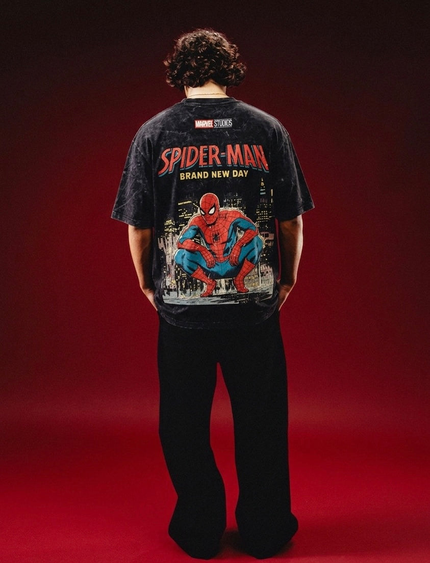 SPIDER MAN | Brand new day  : character printed unisex oversized tshirt