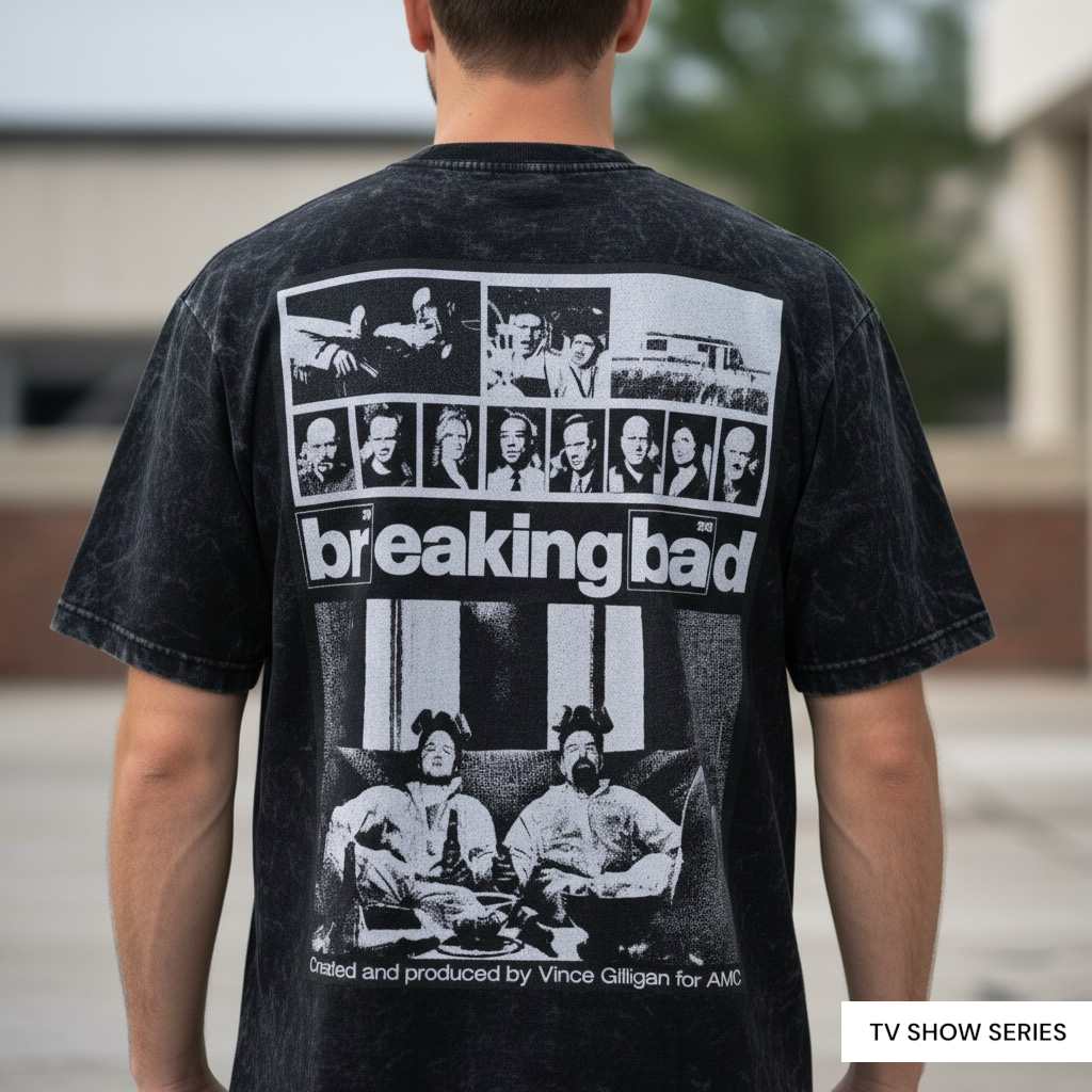 BREAKING BAD : Printed unisex printed oversized tshirt