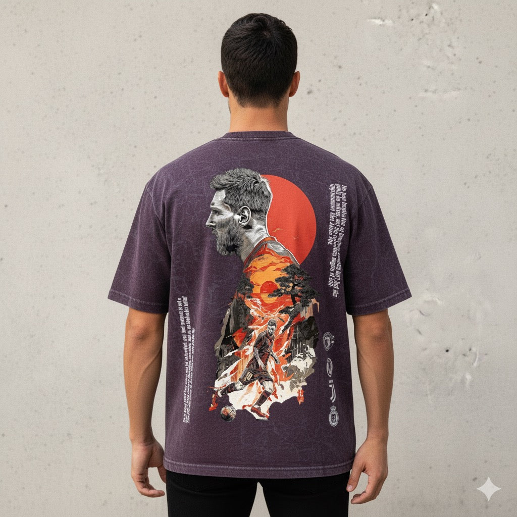 Wear the Legend: Messi printed unisex oversized T-Shirt