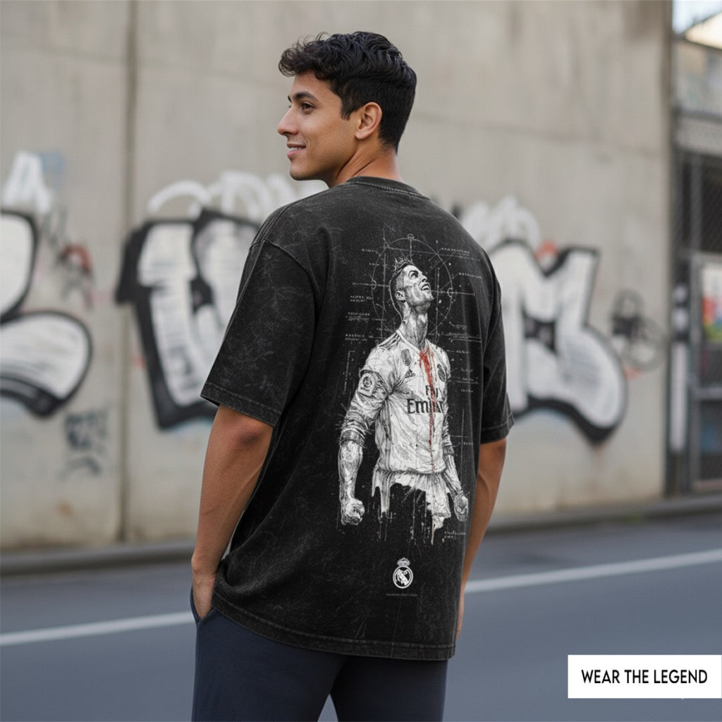 Wear the legend : RONALDO back printed unisex oversized tshirt