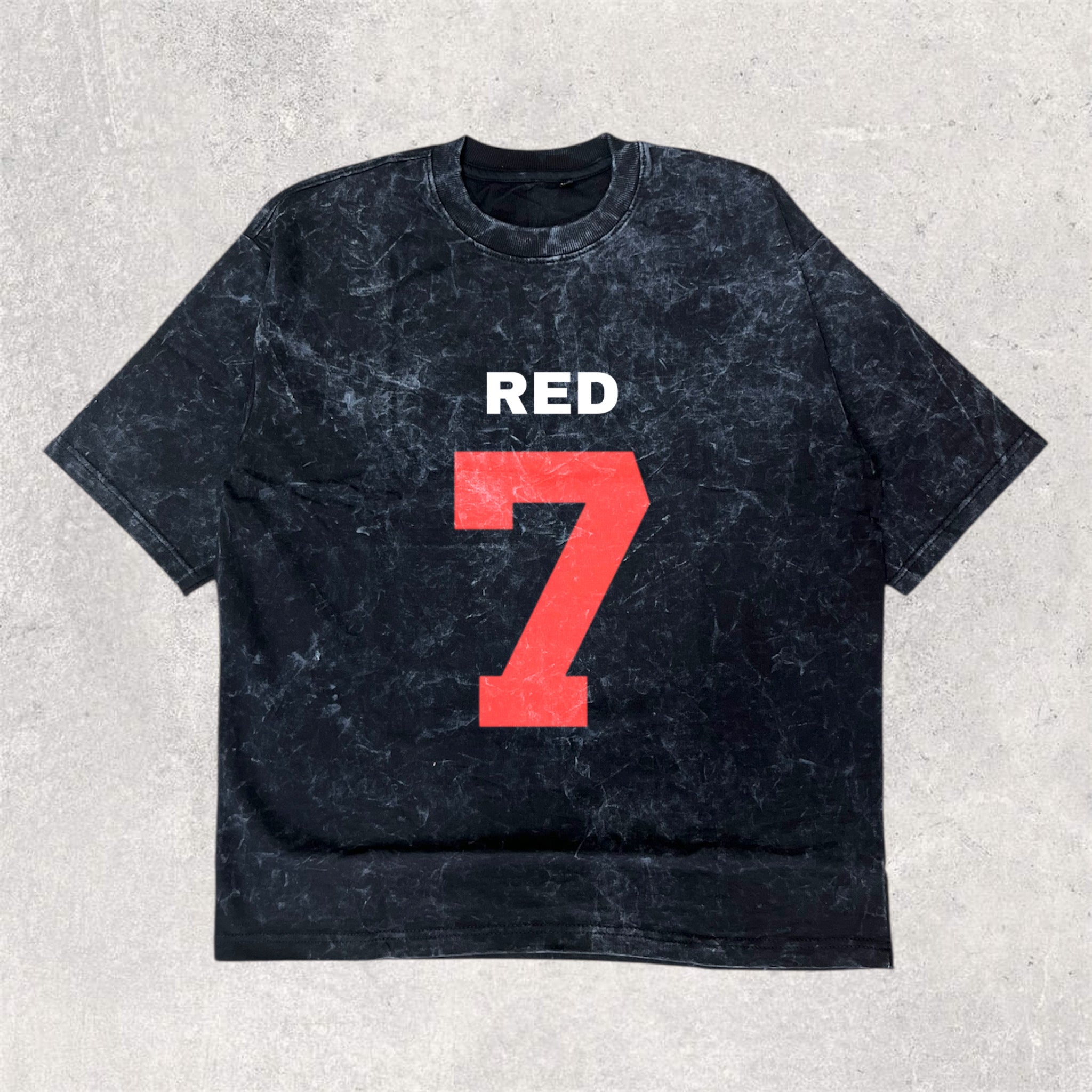 Wear the legend :RED 7 back printed unisex oversized tshirt