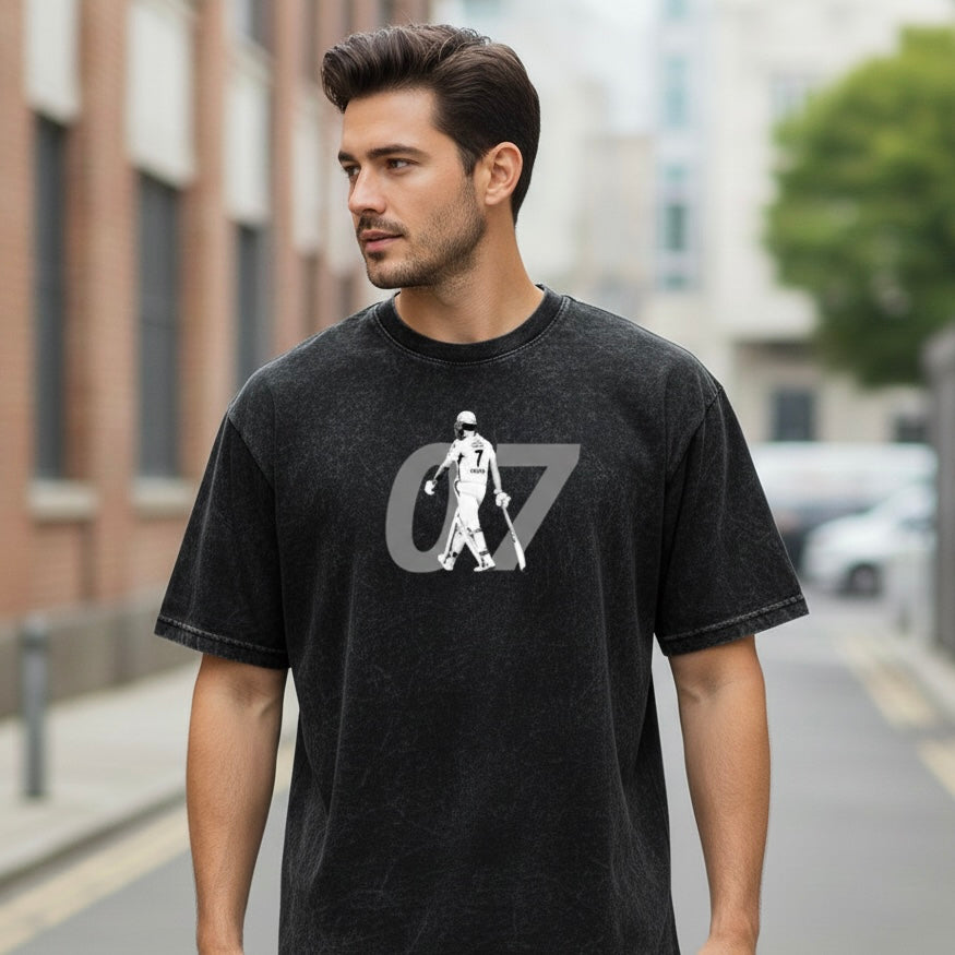 M S DHONI - printed unisex oversized tshirt