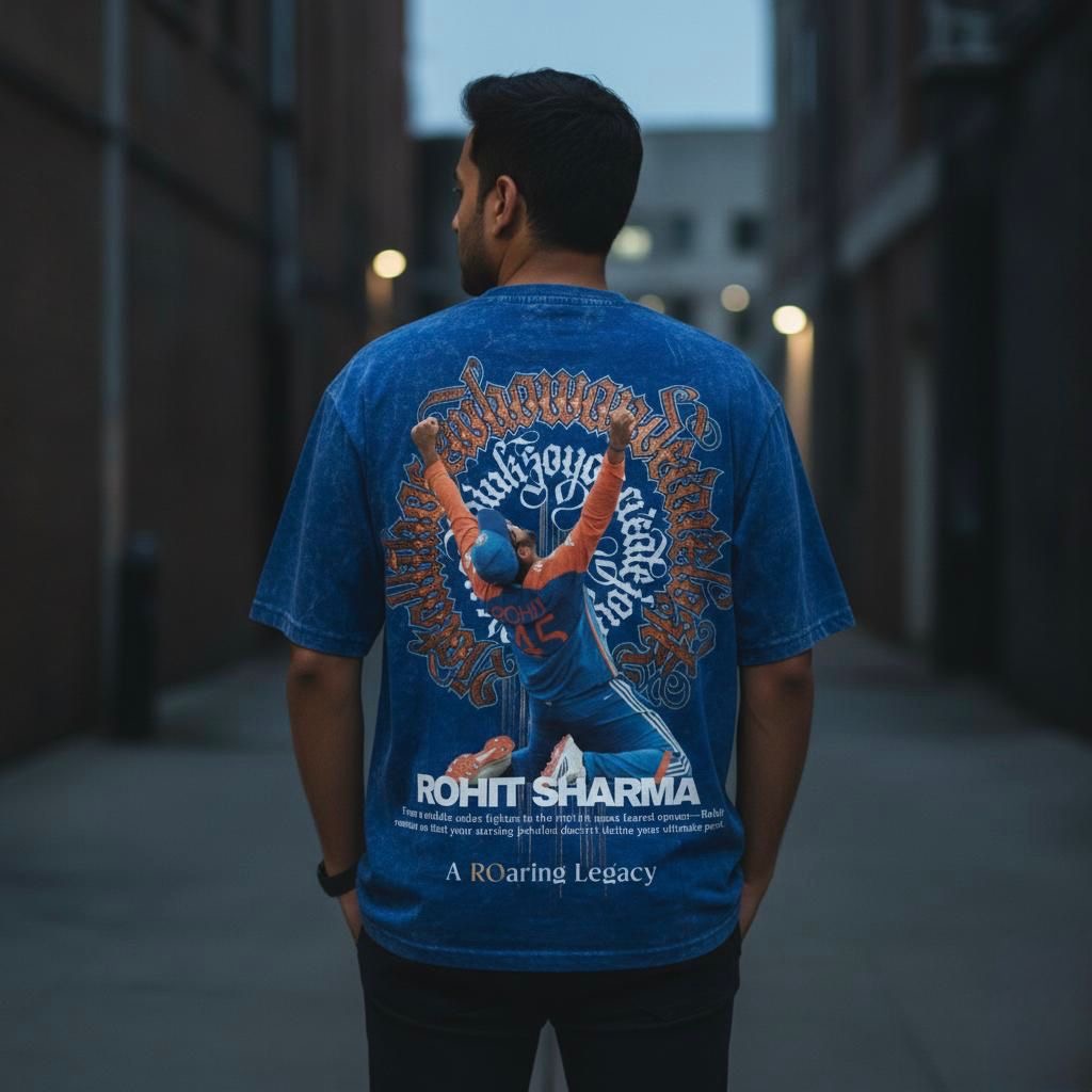 A ROARING LEGACY | rohit sharma  - printed unisex oversized tshirt
