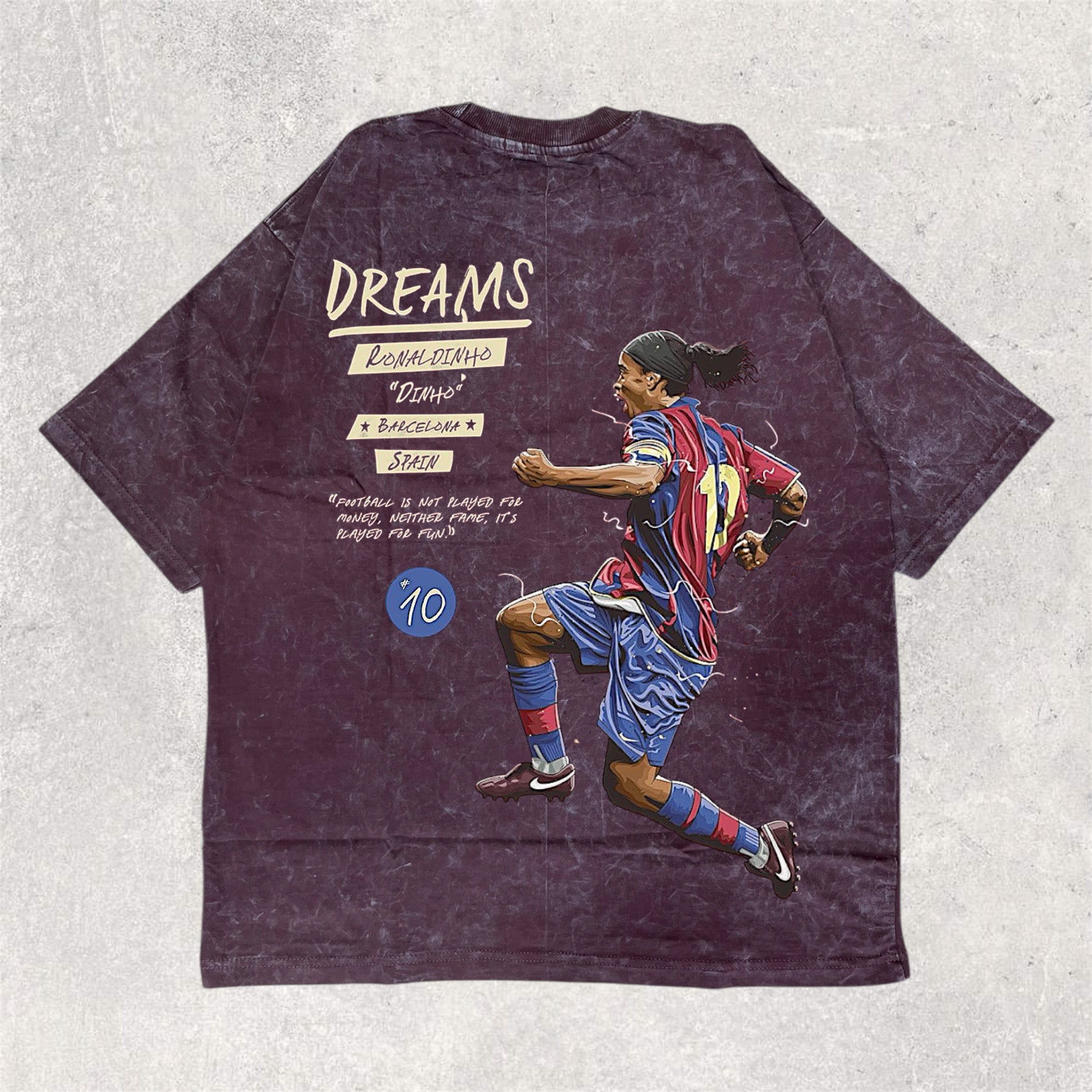 Wear the Legend:  Ronaldinho printed  Five-Sleeve T-Shirt ( oversized fit )