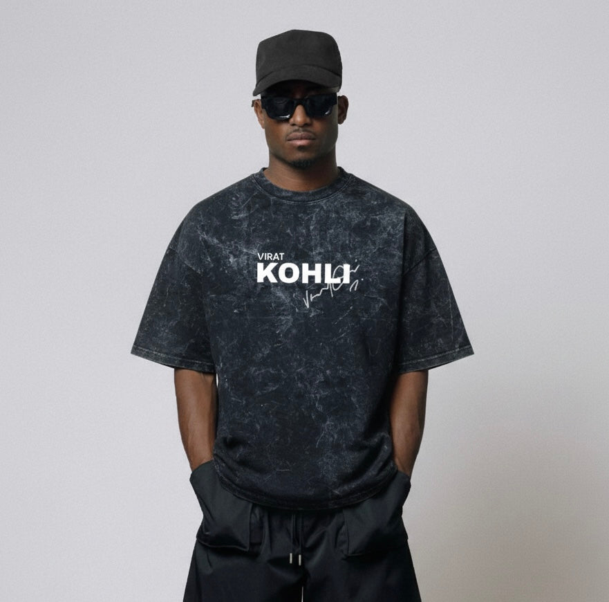 G.O.A.T.E.D KOHLI | illustration design  - printed unisex oversized tshirt