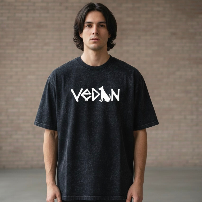 VEDAN - printed unisex relaxed fit tshirt
