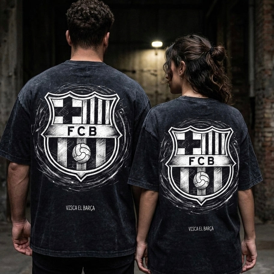 FCB Visca el barca : EXCLUSIVE club edition | back printed unisex oversized tshirt