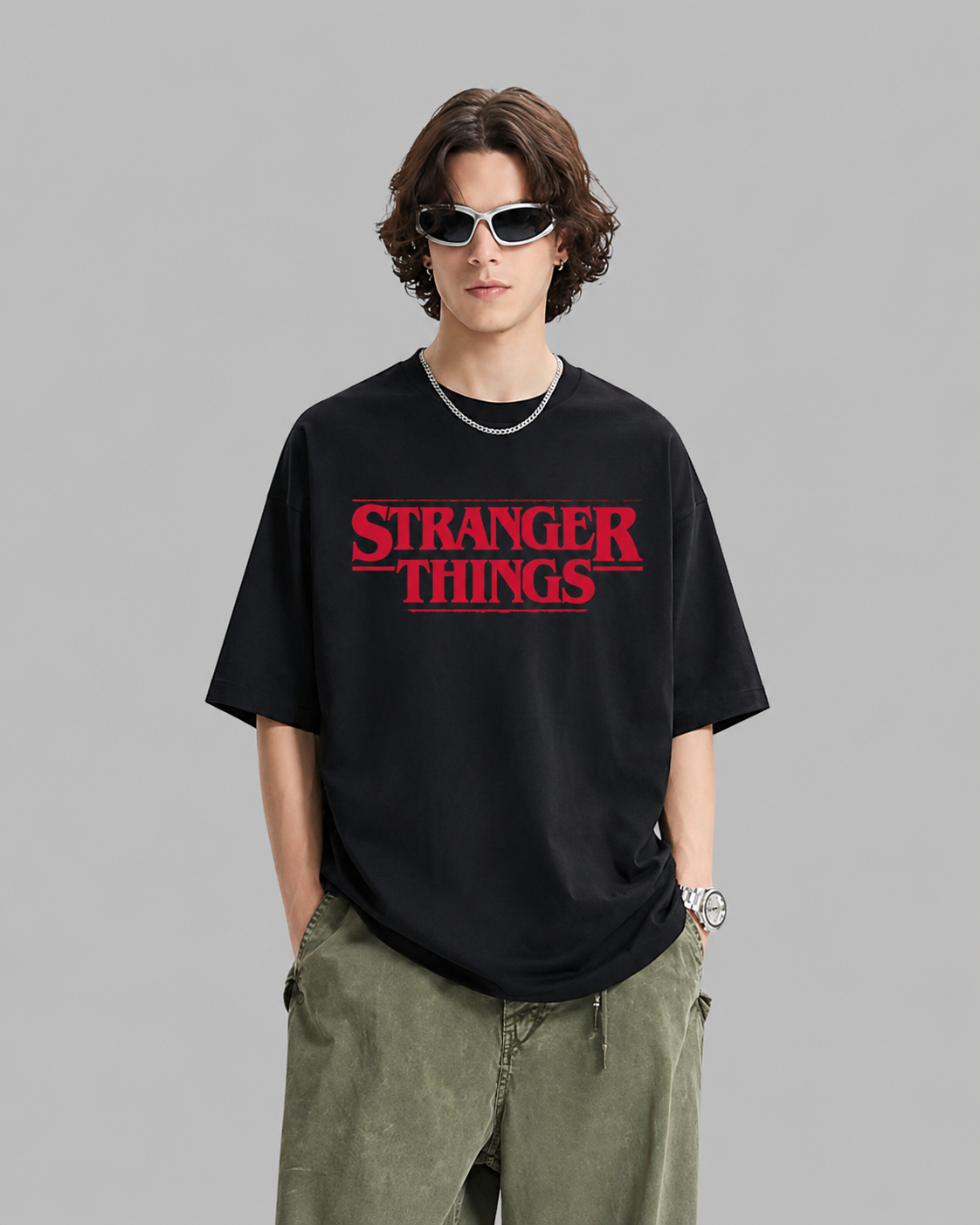 STRANGER THINGS | printed oversized unisex tshirt