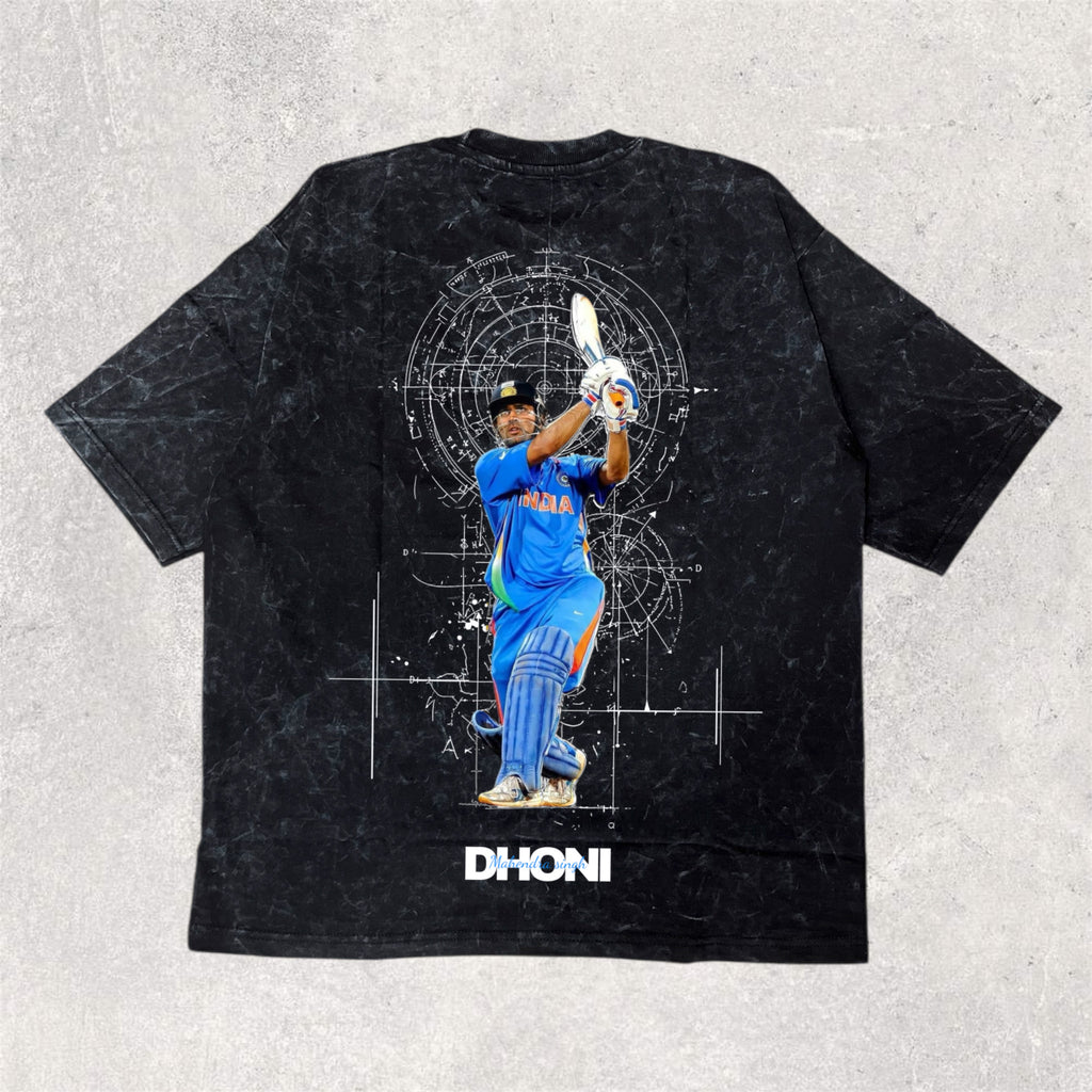 M S DHONI  - printed unisex oversized tshirt