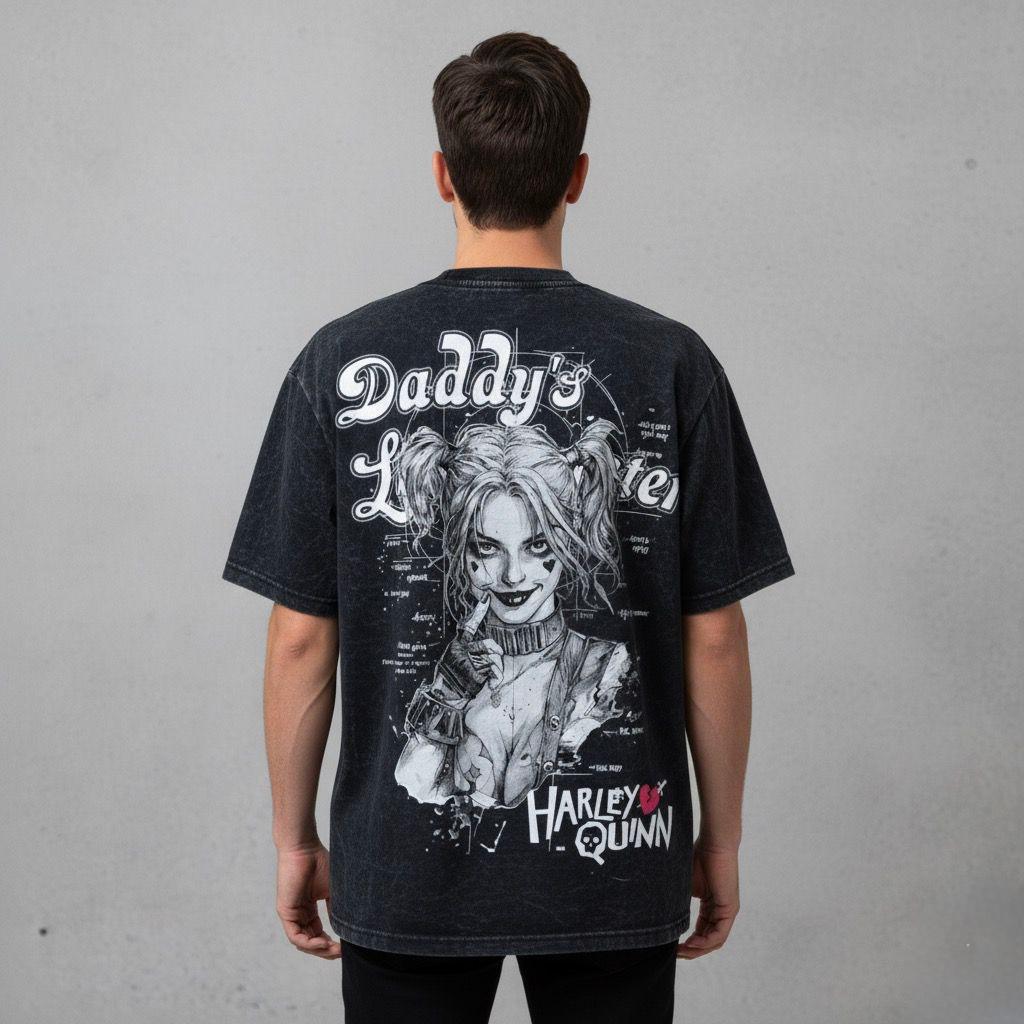 Harley quinn : character printed unisex oversized tshirt