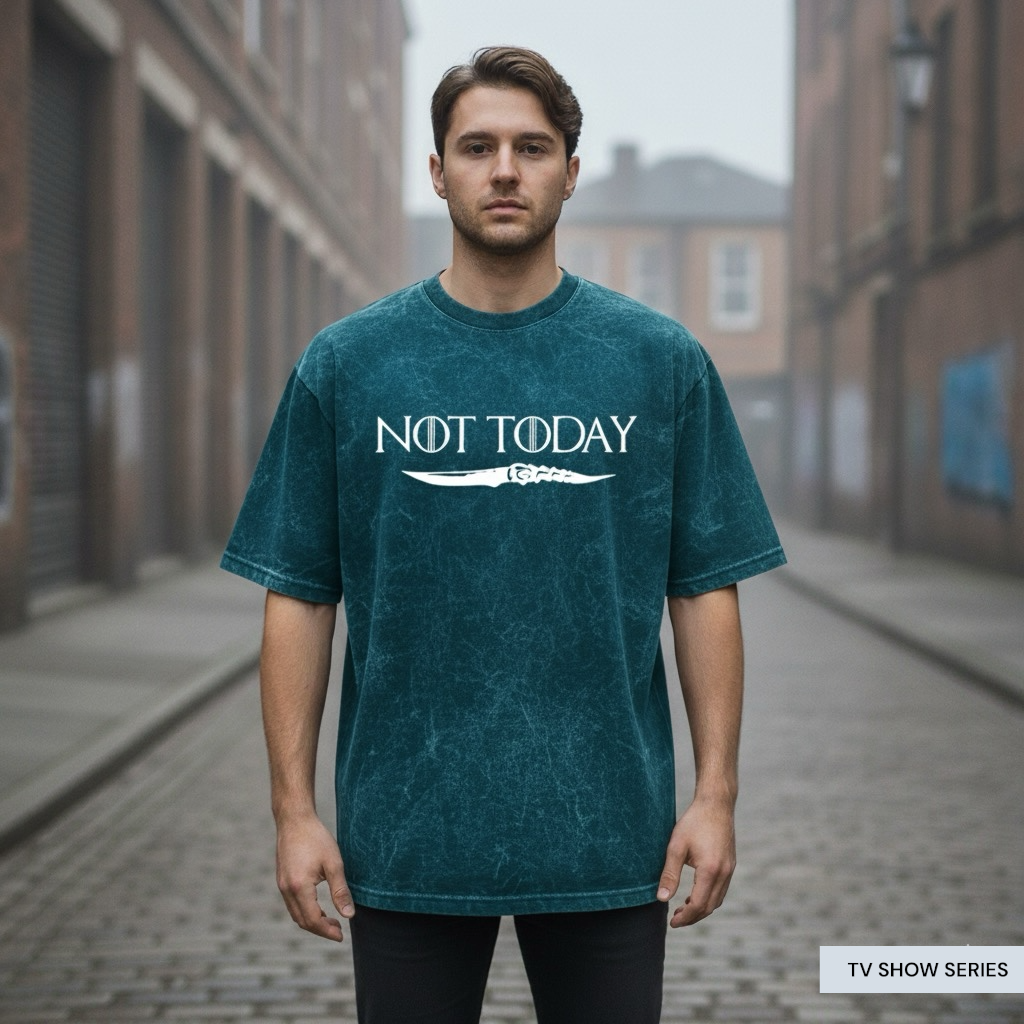 GAME OF THRONES : NOT TODAY - ARYA STARK unisex printed oversized tshirt