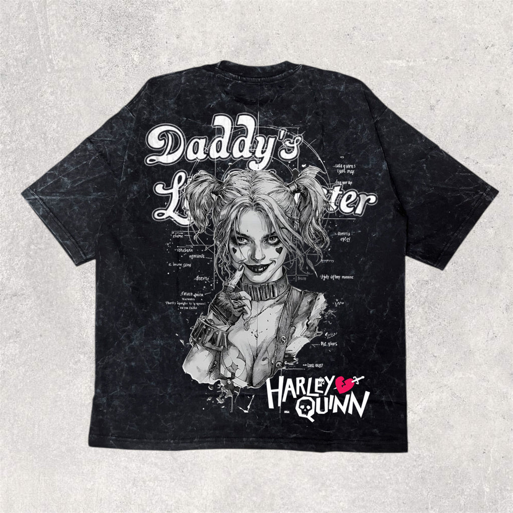 Harley quinn : character printed unisex oversized tshirt