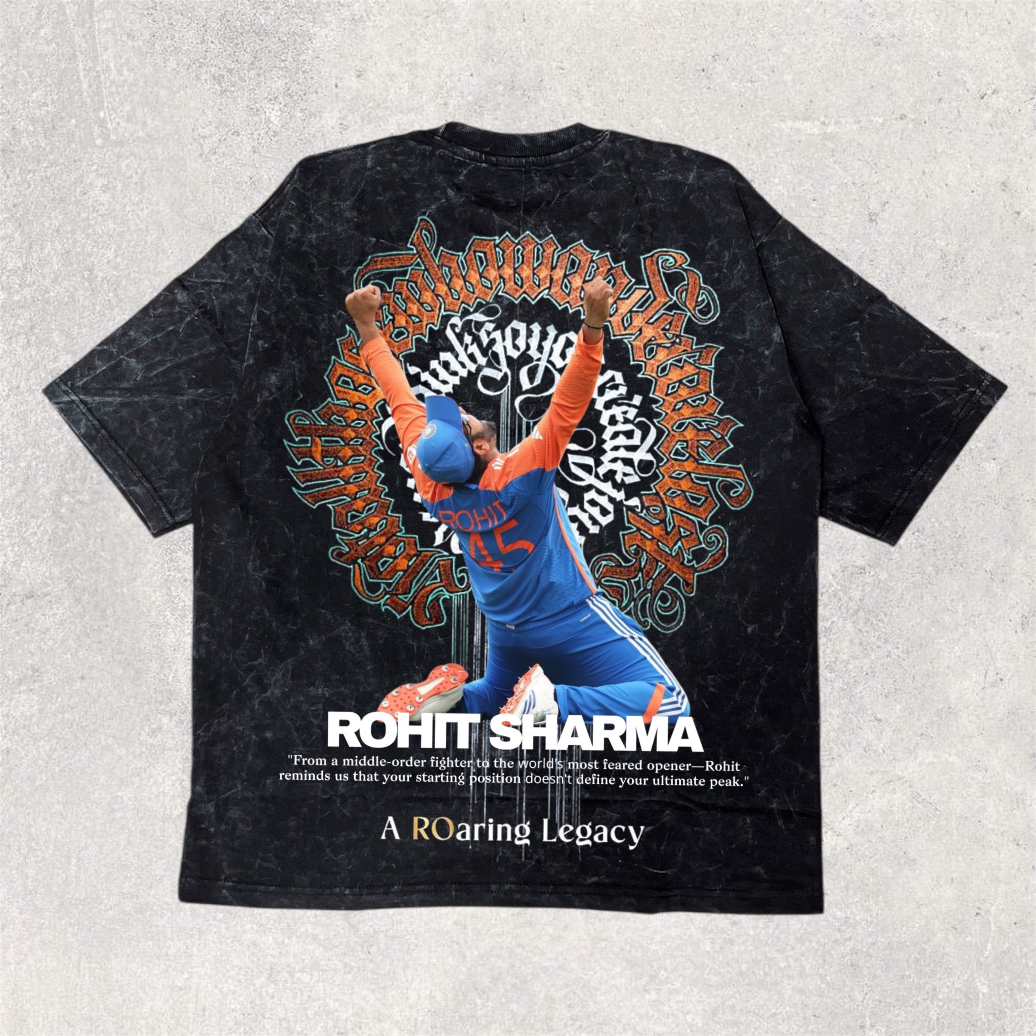 A ROARING LEGACY | rohit sharma  - printed unisex oversized tshirt