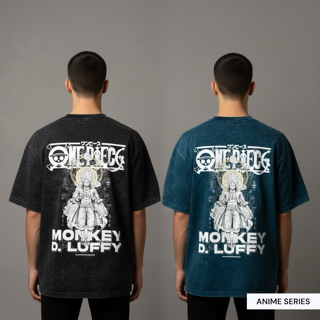 ONE PIECE : Monkey d luffy - printed oversized unisex tshirt