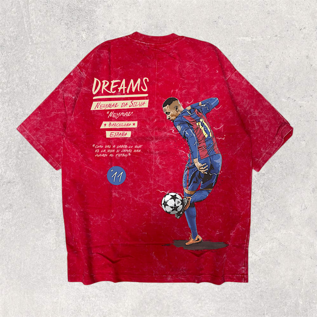 Wear the Legend: Neymar jr printed  Five-Sleeve T-Shirt ( oversized fit )