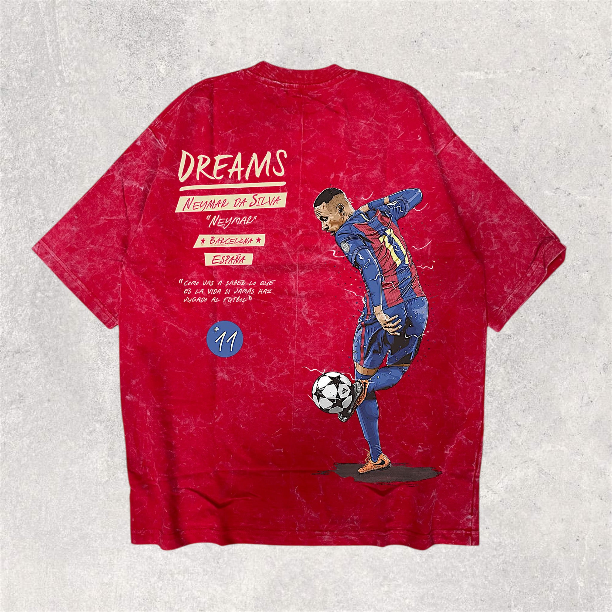 Wear the Legend: Neymar jr printed  Five-Sleeve T-Shirt ( oversized fit )