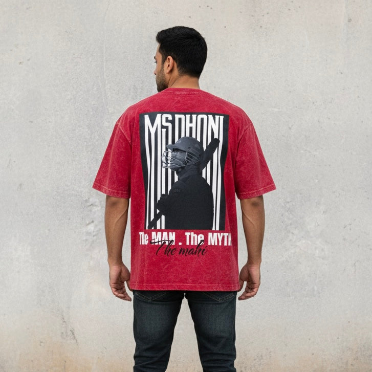 M S DHONI - printed unisex oversized tshirt