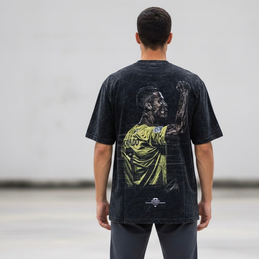 Wear the legend : RONALDO illustrated  back printed unisex oversized tshirt