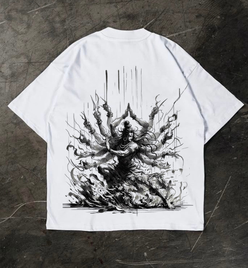 LORD SHIVA : printed oversized unisex tshirt | premium french terry cotton