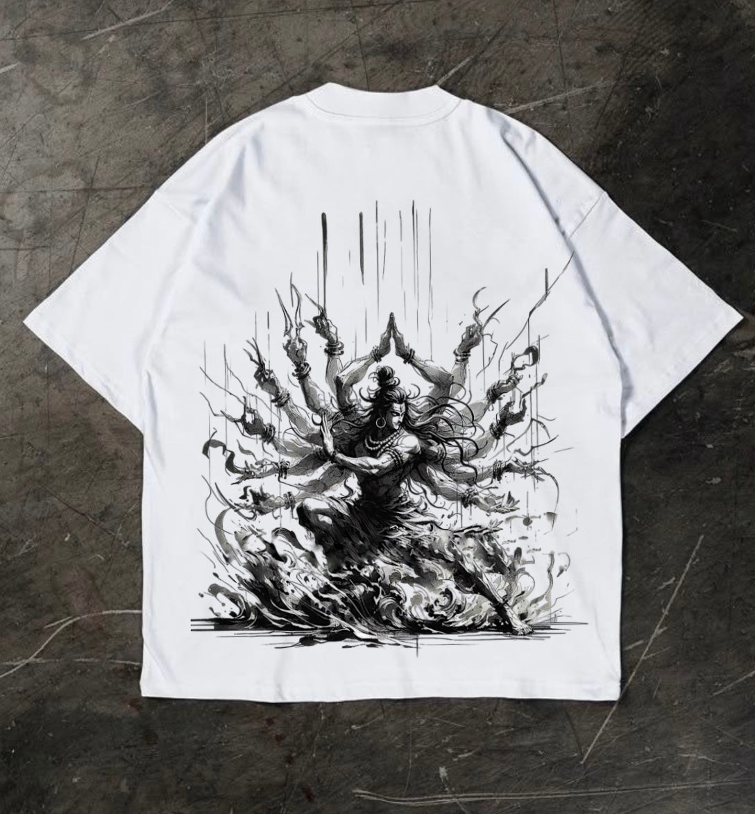 LORD SHIVA : printed oversized unisex tshirt | premium french terry cotton