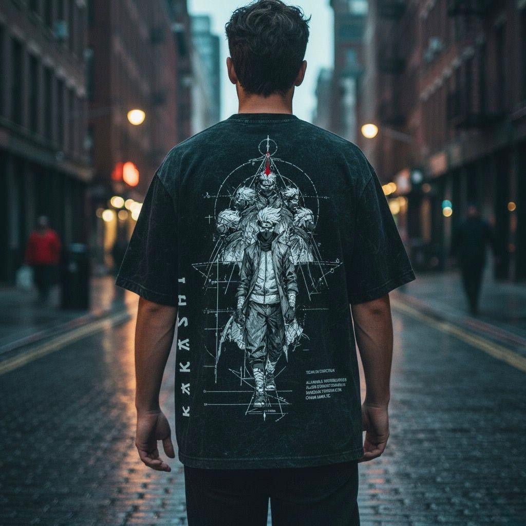 KAKASHI - printed oversized unisex tshirt