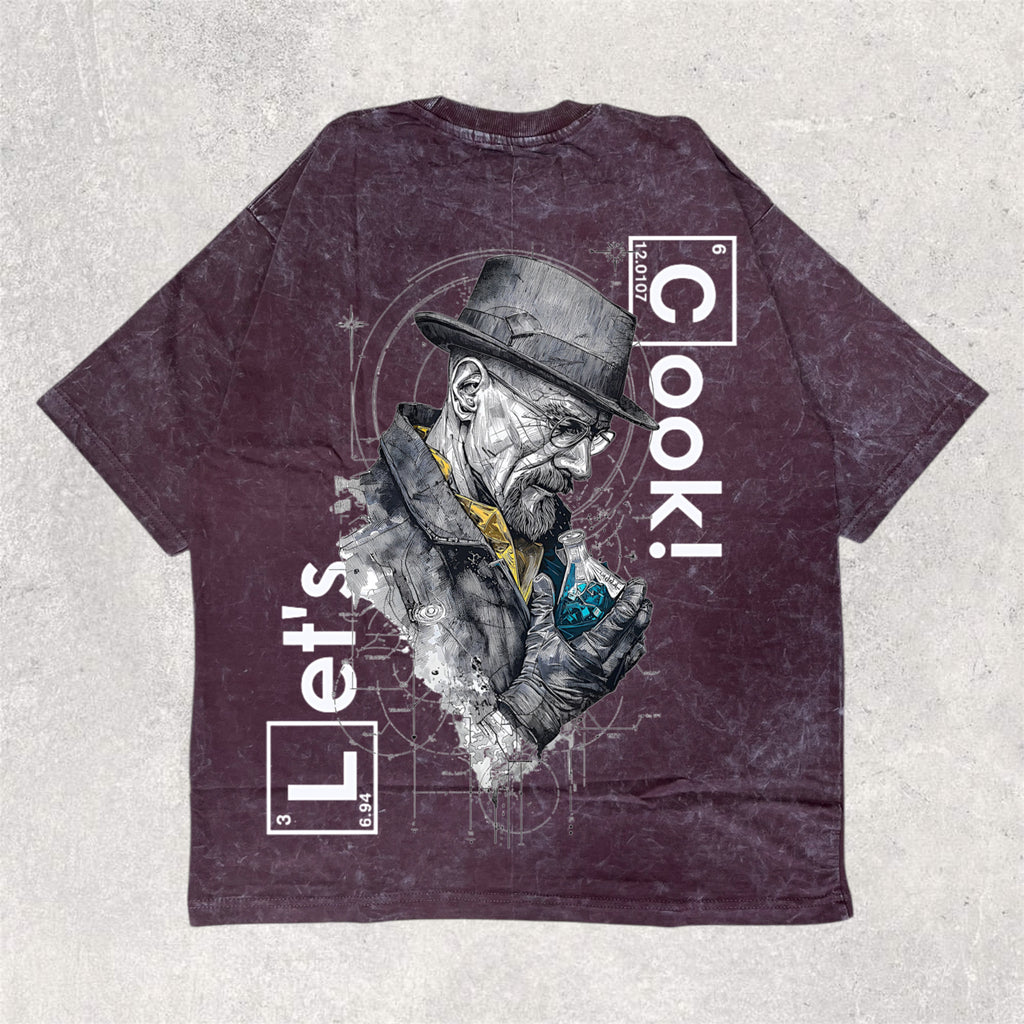 BREAKING BAD : let’s cook - unisex printed oversized tshirt